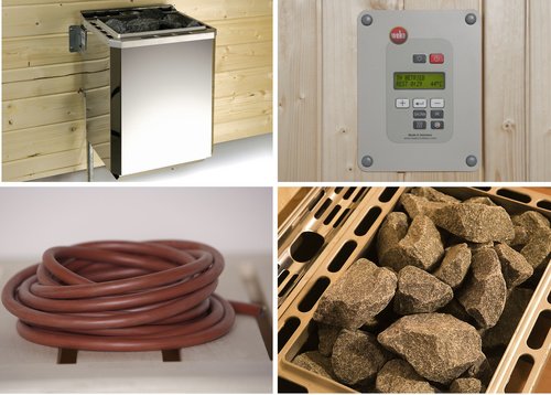 WEKA Saunaofen, inkl. externer Steuerung, 7,5 kW - silberfarben