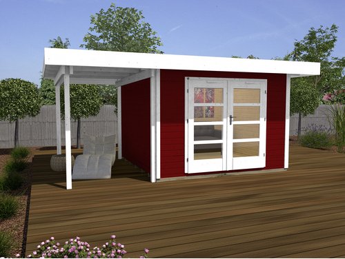 Thumbnail - WEKA Gartenhaus »126 A Gr.2«, Holz, BxHxT: 500 x 226 x 375 cm (Außenmaße inkl. Dachüberstand) - rot
