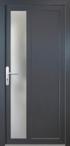 Meeth Nebeneingangstür »ProM 04«, titanfarben, nach Innen öffnend - grau