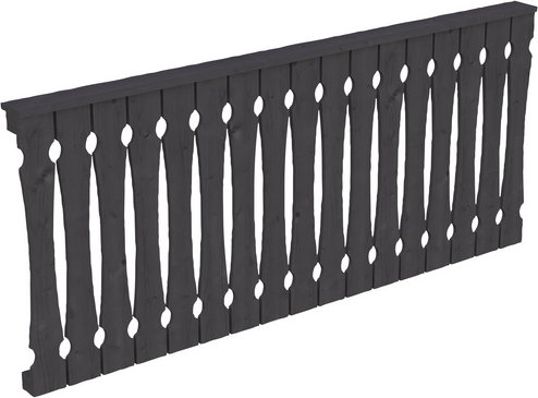 Thumbnail - SKANHOLZ Brüstung, B x H: 78,5 x 96 cm, Holz, Farbe: schiefergrau