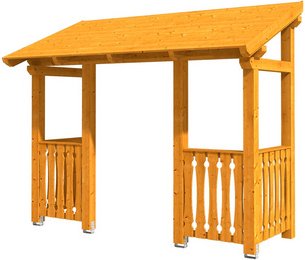 SKANHOLZ Vordach »Paderborn 6«, 336 x 156 cm (BxT), nordische Fichte, eiche hell - beige | braun