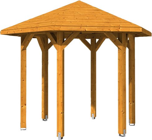 SKANHOLZ Pavillon »Nancy 1«, Zeltdach, sechseckig, BxHxT: 360 x 292 x 312 cm - beige