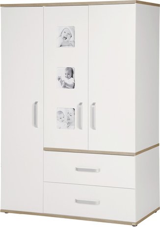 roba Kleiderschrank »Pia«, BxHxT: 134,5 x 193 x 55 cm, 3-türig - weiss