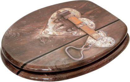 Sanilo WC-Sitz, BxL: 37,7 x 47 cm, Tuerschloss - braun