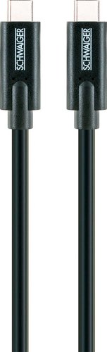 SCHWAIGER Anschlusskabel, USB 3.1 C 1 m schwarz