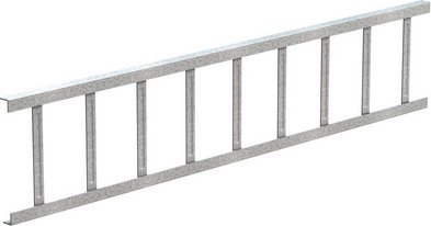 SAREI Schneefanggitter, Stahl, Länge: 1500 mm, silberfarben