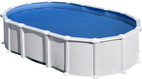 GRE Stahlwand-Pool Poolset , oval, BxLxH: 375 x 610 x 132 cm - weiss