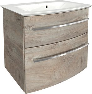 FACKELMANN Badmöbel-Set »B.style«, Nature-Oak, 2-teilig, BxHxT: 63,2 x 54,3 x 46 cm - braun