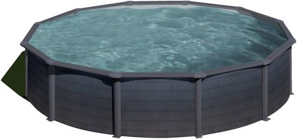 GRE Rundpool, grau, ØxH: 550 x 132 cm