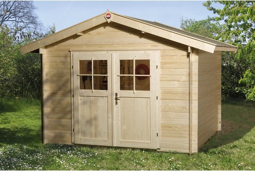 Thumbnail - WEKA Gartenhaus »Premium«, Holz, BxHxT: 300 x 251 x 300 cm (Außenmaße inkl. Dachüberstand) - beige