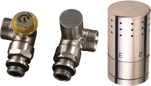 XIMAX Thermostat-Set, BxHxL: 145 x 55 x 155 mm, edelstahlfarben - silberfarben