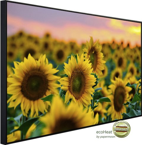 papermoon Infrarotheizung »EcoHeat - Feld der Sonnenblumen«, Matt-Effekt - bunt