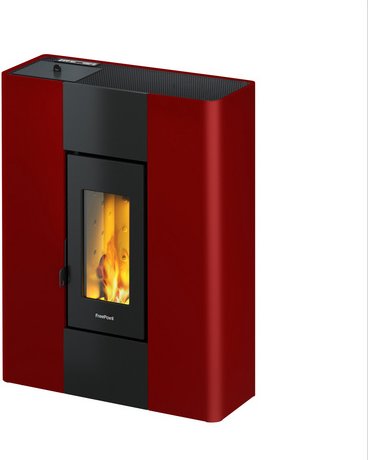 FREEPOINT Pelletofen »Roxy 7«, 7 kW, Stahl, bordeaux - rot