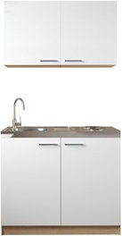 Thumbnail - RESPEKTA Pantry-Küche »Merle«, BxHxT: 100 x 200 x 200 cm, weiß - weiss | braun