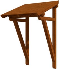 SKANHOLZ Vordach »Potsdam 2«, 176 x 156 cm (BxT), nordische Fichte, nussbaum - braun