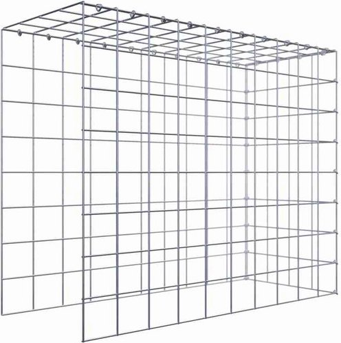 Gabiona Gabione, silbergrau, Maschenweite 10 cm x 10 cm, C-Ring - silberfarben