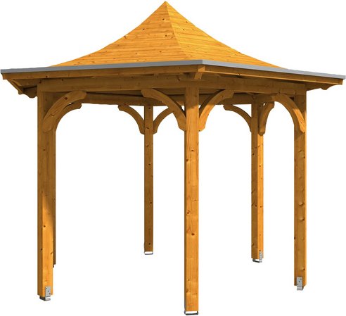 SKANHOLZ Pavillon »Versailles«, Zeltdach, sechseckig, BxHxT: 418 x 332 x 360 cm - beige