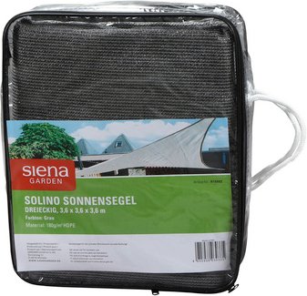 SIENA GARDEN Sonnensegel »Solino«, dreieckig, Polyethylen - grau