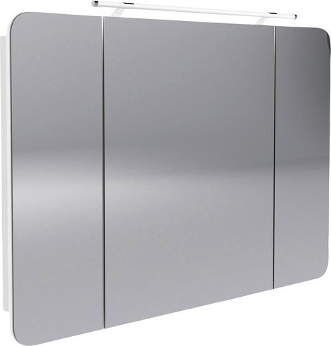 Thumbnail - FACKELMANN Spiegelschrank »MILANO«, BxHxT: 109,9 x 78 x 15,8 cm, 6500 K, kaltweiß - weiss