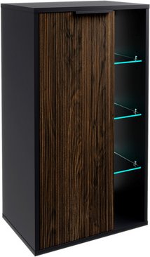 FACKELMANN Midischrank »B.Paris«, BxHxT: 47 x 84,2 x 32 cm, Schwarz matt - braun