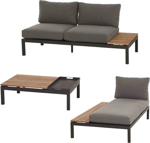 Thumbnail - SIENA GARDEN Loungeset »Alvida«, 3er-Set, Aluminium - grau