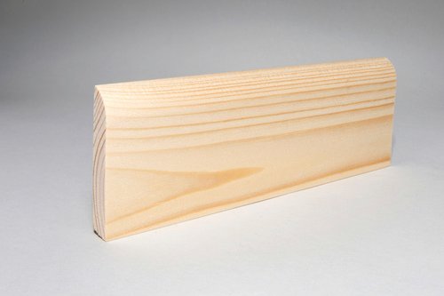 Sockelleiste, Länge: 240 cm, rund/klassisch, fichtefarben - braun