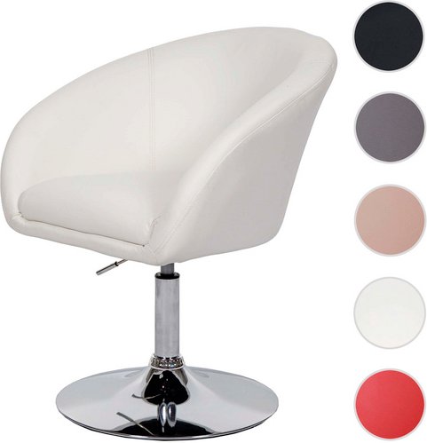 MVG Esszimmerstuhl »MVG-F19«, Höhenverstellbare Sitzfläche - weiss