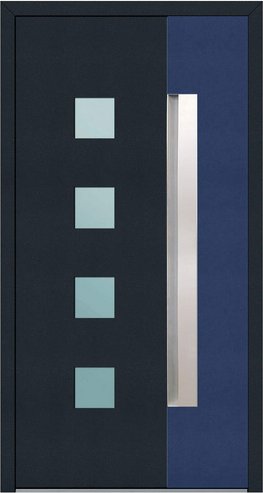 KNOCK Aluminium-Haustür »Marte«, anthrazit / stahlblau
