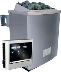 WOLFF FINNHAUS Saunaofen, 9 kW, mit externer Steuerung - silberfarben