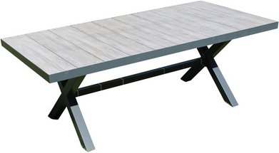 Thumbnail - LECO Gartentisch »MANHATTAN«, BxLxH: 101 x 205 x 74 cm - grau