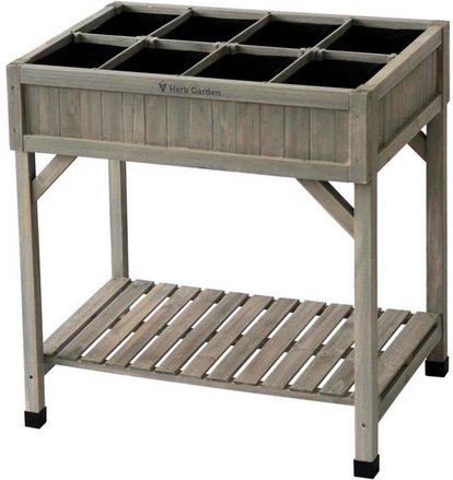 VegTrug Kräuterbeet, Grey Wash, LxBxH: 84 x 78 x 80 cm - grau