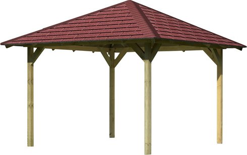 Thumbnail - KARIBU Pavillon-Set »Cordoba«, Walmdach, viereckig, BxHxT: 357 x 200 x 357 cm - braun