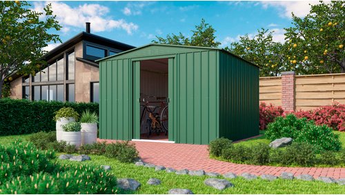 Globel Gerätehaus »Dream«, Stahl, Satteldach, 6,99 m², BxT: 308 x 247 cm, jade - gruen