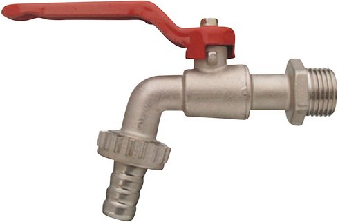 CORNAT Kugel-Auslaufhahn, Kunststoff/Messing, 3/4" - silberfarben