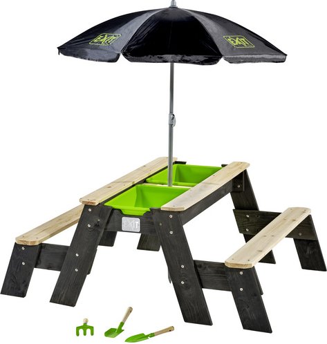 Thumbnail - EXIT Toys Sand- und Wassertisch »Sand- und Wassertische«, BxHxT: 94 x 50 x 12 cm, Tischplatte: Holz - grau