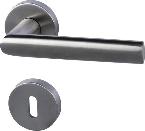 ALPERTEC Rosettengarnitur, edelstahl, silberfarben