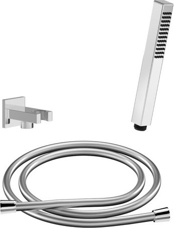 Chris Bergen Brausegarnitur-Set, chrom, Länge Brauseschlauch: 150 cm - silberfarben