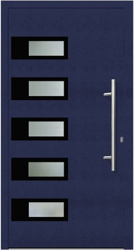 KNOCK Flügelüberdeckende Kunstoff-Haustür »Terra«, stahlblau