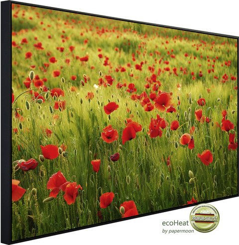 papermoon Infrarotheizung »EcoHeat - Mohnfeld«, Matt-Effekt - bunt