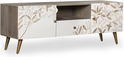 INTERIA Home & Living TV-Schrank »SIKAR«, Holz, cremeweiss/graubraun - beige