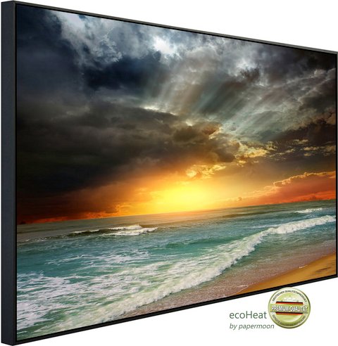 Thumbnail - papermoon Infrarotheizung »EcoHeat - Folly Beach Sonnenuntergang«, Matt-Effekt - bunt