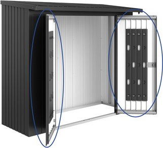 BIOHORT Türpaket, stahlblech, dunkelgraumetallic