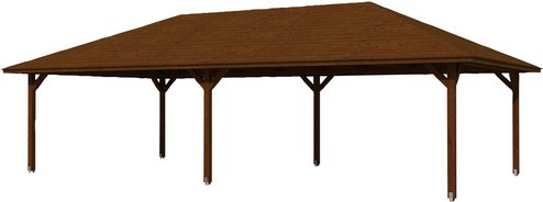 SKANHOLZ Pavillon »Orleans 4«, Zeltdach, viereckig, BxHxT: 569 x 360 x 1046 cm - braun