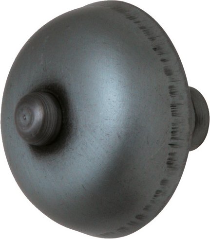 ALPERTEC Türknopf, drehbar, geschwärztes Schmiedeeisen, geeignet für alle handelsüblichen Türen - schwarz