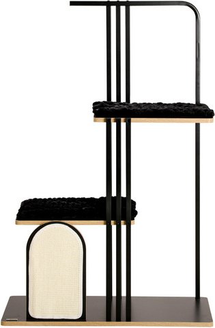 Thumbnail - PawHut Kratzbaum, mehrere Ebenen, LxBxH: 85 x 48 x 128 cm - schwarz