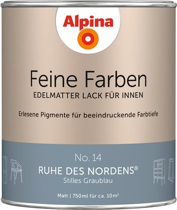 ALPINA Buntlack »Feine Farben«, 0,75 l, graublau