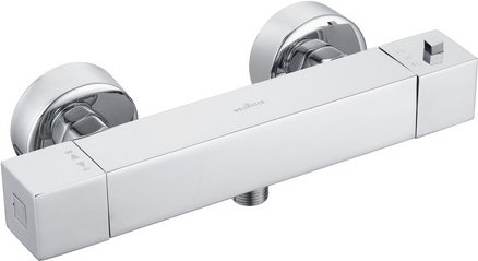 WELLWATER Wannen- und Brausethermostat »Asti«, Messing, verchromt - silberfarben
