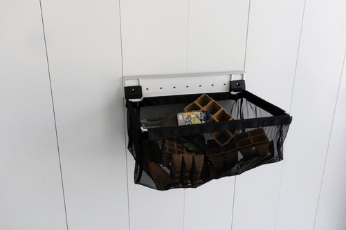 Thumbnail - BIOHORT Zubehör »Neo«, Einhängesack mit Wandschiene für das Gerätehaus Neo, Stahl - grau