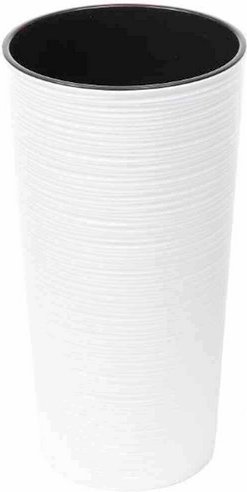 SIENA GARDEN Pflanzgefäß »Modern«, Kunststoff, weiß, rund - weiss