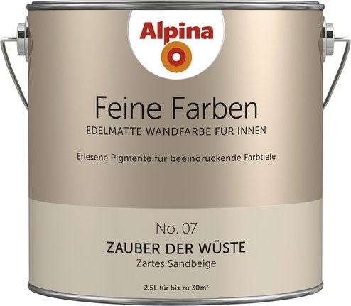 ALPINA Dispersionsfarbe »Feine Farben«, edelmatt, 2,5 l - beige